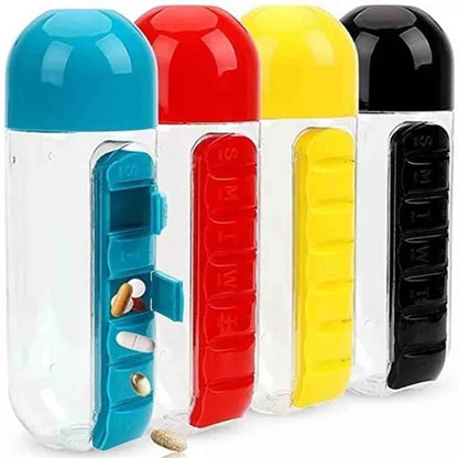 Botella De Agua 600ml + Pastillero