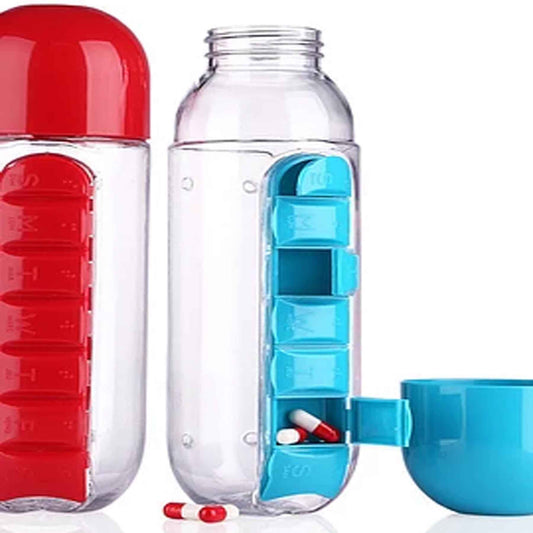 Botella De Agua 600ml + Pastillero